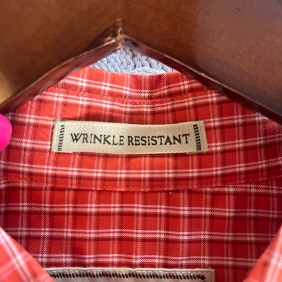 Eddie Bauer Wrinkle Resistant Bright Orange Dress Shirt Like New Men’s Size XL - Picture 10 of 15